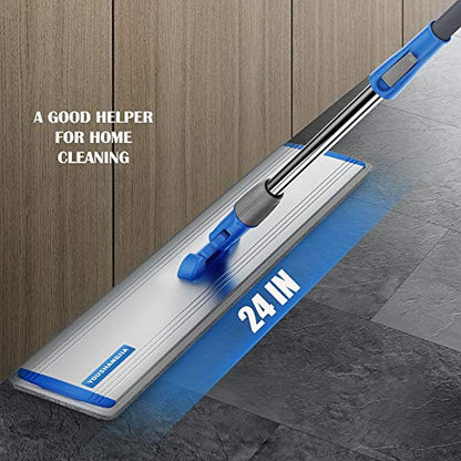 24 in Microfiber Wet & Dry Mops Heavy Duty Commercial Flat Floor Mop - size: 24 IN
