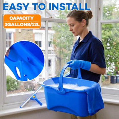 ALOTIKI 9Pcs Window Cleaning Kit with 3 Gal Cleaning Bucket & 81" Squeegee