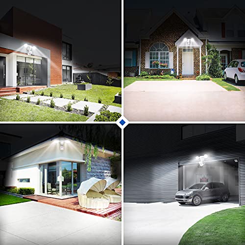 SANSI 15W 2000LM Motion Sensor Outdoor Lights, IP65 5000K (White) - size: 2000LM