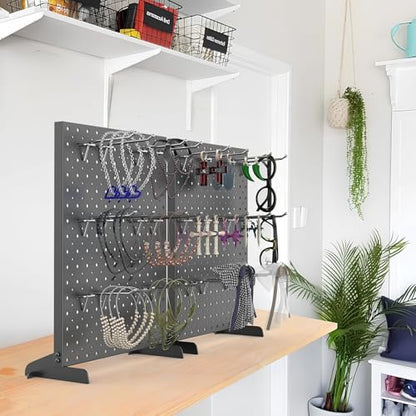 TORACK Pegboard Display Stand for Craft Shows & Fairs, Black, Pack of 2 - style: 2-Pack Black