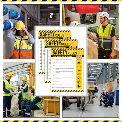 3 Pcs Workplace Safety Rules Poster, Safety Rules - style: Safety Rules
