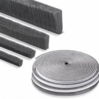 ZOMPAGO Brush Weather Stripping Door Window Seal,0.6 x 0.4 x 32.8 FT - size: 0.6 x 0.4 x 32.8 FT