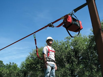 3M Protecta Temporary Horizontal Lifeline System No Anchors, Web, 60 ft - style: System W/ Bag