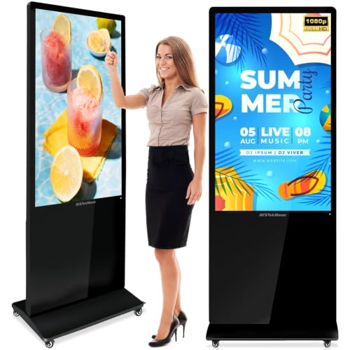 43" Digital Signage Displays, 4K LCD Touch Screen Floor Standing Display - size: 43 inch