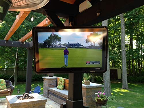 The TV Shield Outdoor TV Cover 43 Inch Weatherproof + Fan (Fits 36-43" TVs) - color: With Cooling Fan, size: 36-43"