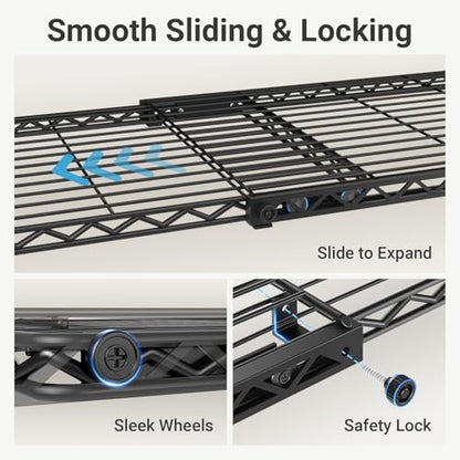VIPEK X3 Expandable Heavy Duty Clothes Rack Closet Organizer System Black - color: Black, size: X3