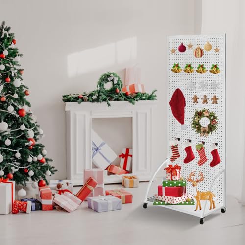Eastern Tree 30 Packs 4" Metal Pegboard Hooks, Standard Hooks is Fit to Pegboard Display and Pegboard Panels, White - size: 4 Inch