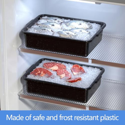 Sandmovie 4 Packs Commercial Restaurant Bus Tub, 25 L Plastic Bus Box - size: 25 L