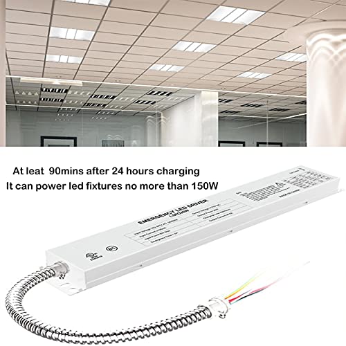 LED Emergency Backup Driver 20W, 120V-347VAC, Rechargeable UL Approved Backup Battery, Over 90mins Emergency Time, for LED troffer, Panel and Tubes White