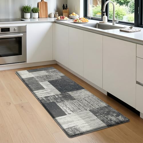 LOKHOM Kitchen Floor Mat, Cushioned Anti Fatigue Runner Rug 24x59 Grey - color: Grey