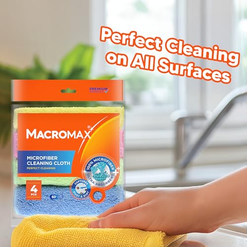 Macro Max Microfiber Cleaning Cloths 150 Pack, Lint Free 11x8in