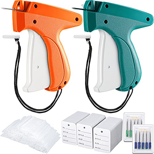 Honoson 1112 Pcs 2 Price Tagging Gun for Clothing, Green, Orange - color: Dark Green, Orange