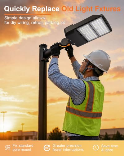 ledmo 200W LED Parking Lot Light Dusk to Dawn Photocell 5000K 26000LM - size: Small/200/Slip Fitter