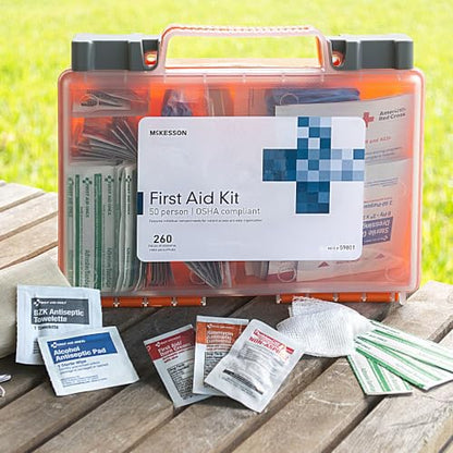 McKesson First Aid Kit, 260 Pieces, OSHA Compliant 50 Person Kit - size: (1 ct)
