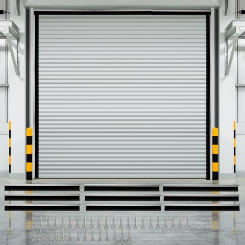 12 x 12ft Garage Door Brush Seal Kit, 3" Heavy Duty Nylon Brush with Aluminum Track for Roll Up, Commercial & Barn Doors, Blocks Dust, Drafts, Energy Saving - size: 3" Brush Seal for 12x12ft Door
