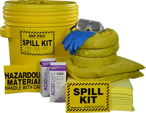 AWF PRO 20 Gallon Battery Acid Spill Kit, 59 Pieces - size: Battery Acid Spill Kit
