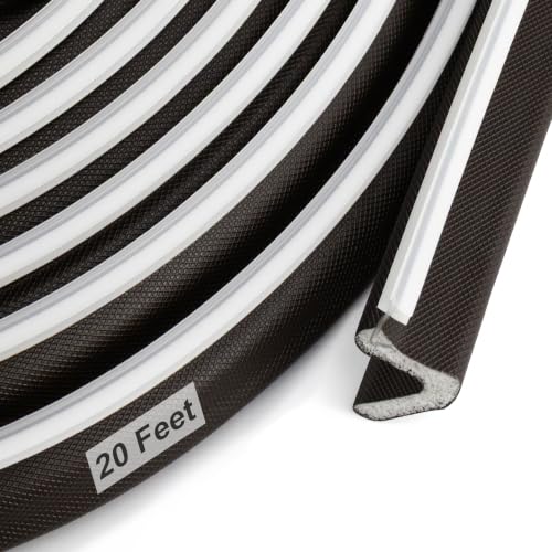 Litaibai 20 ft Kerf Weather Stripping Door Seal for Exterior Doors, Brown - color: Brown, size: 20 Feet