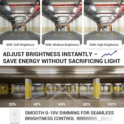 4FT LED Vapor Tight Light 60W/50W/40W,4000K/5000K/6000K CCT,4Pack - size: 4FT (4-Pack)