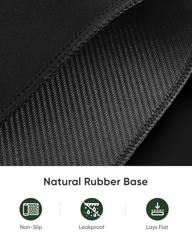ALOANES Non-Slip Extended Mouse Pad Office&Home Desk Mat Stitched Edge - color: Classic Black, size: 31.5L x 11.8W inches