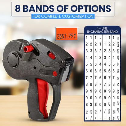 Monarch 1131 Labeler Starter Kit: Includes Price Gun, 10,000 Fluorescent Red Labels, and Preloaded Inker - color: 10,000 Fluorescent Red Labels