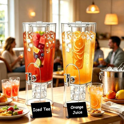 Homecor 1.5 Gallon Drink Dispensers for Parties with Fruit Infuser 2 Pcs