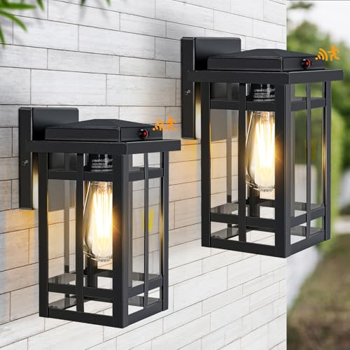 Motion Sensor Outdoor Wall Light Fixtures, 2 Packs, Black - color: Black, size: 9.76''-Motion Sensor-2pcs