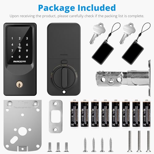 AkaGear Keyless Entry Door Lock, Smart Lock with WiFi Keypad Deadbolt