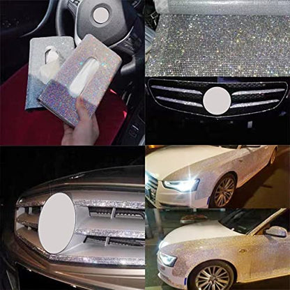 4 Pack 35.4 Inch Rhinestone Door Edge Guard Strips, Multicolor - color: MultiColour