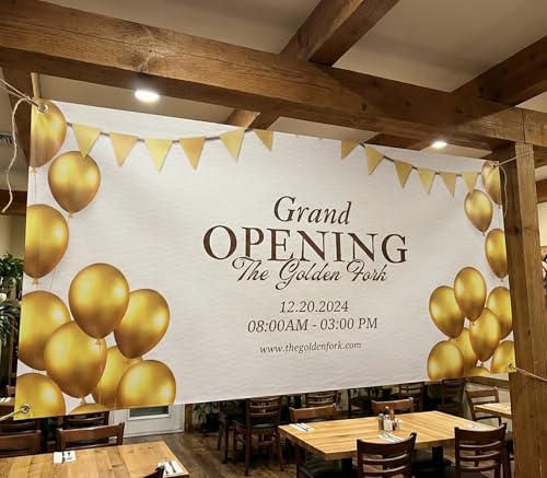 Custom Vinyl Banner - Vinyl Printed Personalized Banner Indoor & Outdoor Use for Display, Business, Events, Trade Shows, Grand Openings, Celebrations - ANY SIZE, ANY DESIGN - Next Day Turnaround | Print with Provision (Landscape) - size: Landscape