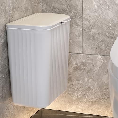 Kitchen Compost Bin Cabinet Hanging Small Trash Can with Lid 2.4 Gallon - color: grey