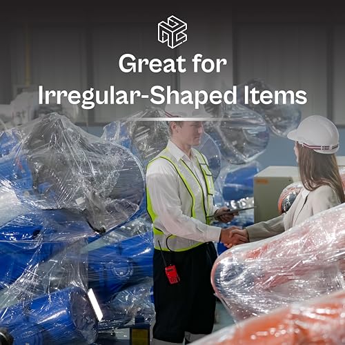 PSBM 4 Rolls 17 Inch x 1476 Feet Pre-Stretched Film/Wrap, Industrial Strength Clear Shrink/Plastic Wrap for Moving, Packing, Shipping, Pallet Wrapping & Storage - size: 17 Inch, style: 48 GA