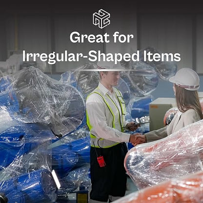 PSBM 4 Rolls 15 Inch x 1476 Feet 34 Gauge Pre-Stretched Film/Wrap, Industrial Strength Clear Shrink/Plastic Wrap for Moving, Packing, Shipping, Pallet Wrapping & Storage - size: 15 Inch, style: 34 GA