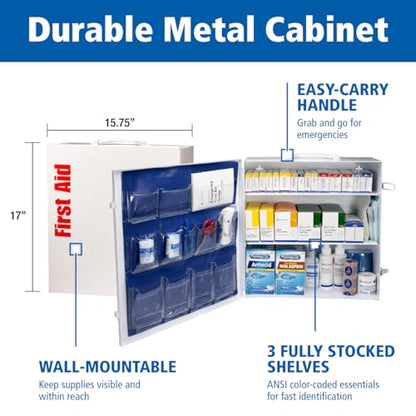 First Aid Only 150-Person OSHA First Aid Cabinet with Medications