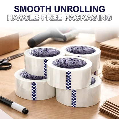 Clear Packing Tape Heavy-Duty Wrapping Tape - 55-Yard Length, Strong Adhesive Rolls for Moving Boxes, Office Packaging, Storage Organization & Warehouse Shipping (Heavy Duty (1.88 x 55), 18 Rolls) - size: 18 Rolls, style: Heavy Duty (1.88 x 55)