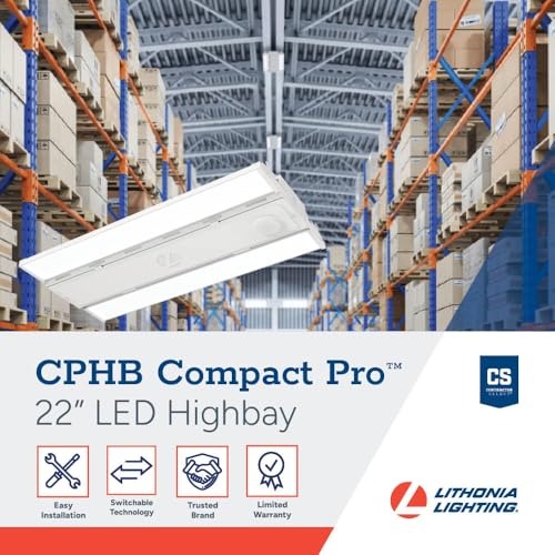 Lithonia Lighting Compact Pro LED High Bay Light Adj Lumens, 4000K/5000K - color: ALO, Switchable Color, size: 22.8-Inch
