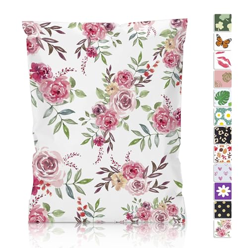 JinRuiKJ 10x13 Boutique Poly Mailers 25 Pack, Floral Design - color: Floral, size: 10x13'' - 25 Pack