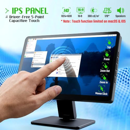 10.1-inch Small Monitor with Touchscreen for Raspberry Pi, Home Assistant - size: 10.1-inch