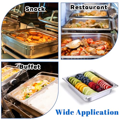 6 Pack Half Size Hotel Pans 2.5 Inch Deep 1/2 Size Steam Table Pans