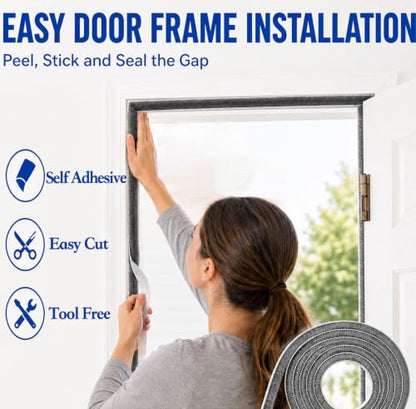 ZOMPAGO Brush Weather Stripping Door Window Seal, 0.9 x 0.4 x 66 FT - size: 2 Packs, 0.9 x 0.4 x 32.8 FT