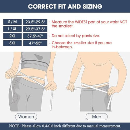 Back Brace for Lower Back Pain Women Relief(Black,S/M Fit Waist 23.5-29.5") - color: BLACK/GREY, size: S/M