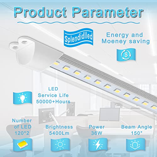 4FT Magnetic LED Retrofit Kit,Recessed T8T10Fluorescent Light Retrofit LED Light Tube,Panel Light,Troffer Quick Retrofit LED Light Kit ,No Professional Tools Required,36w, 5000K White light (2 pack) - color: 4ft-5000k-2pack