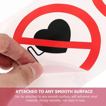 Fomiyes Warning Label Stickers Self Adhesive Vinyl Safety Warning Sign Stickers