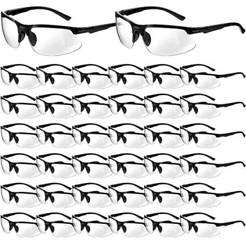 Kathfly 36pcs Safety Glasses Work Scratch Resistant Glasses,White - color: White