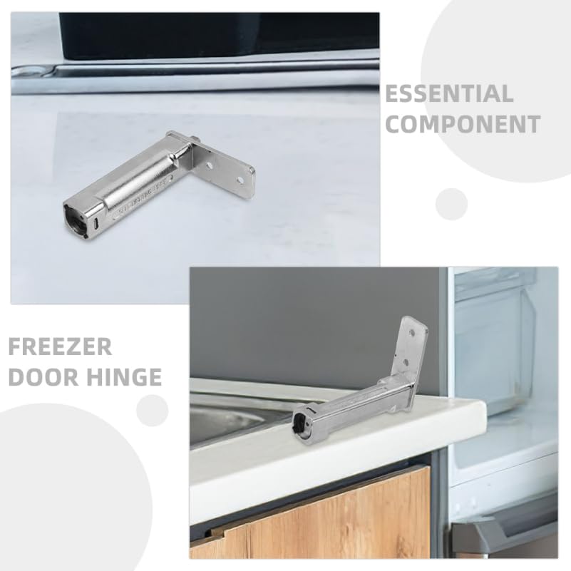 Refrigerator Door Hinge Replacement Heavy Duty Freezer Pivot Hinge Adjustable Automatic Fridge Door Closer with Easy Installation 4.44X2.83X0.98In