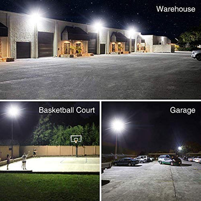 Onforu 150W LED Flood Light Outdoor,15000LM Security Lights, IP66 Waterproof Outdoor Floodlight, 2 Pack 6500K Daylight White LED Exterior Lighting for Basketball Court, Stadium, Playground