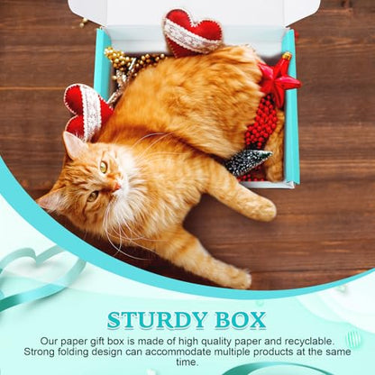 Spakon 50 Packs Shipping Boxes, Cardboard, Blue, 6 x 4 x 1.6 Inches - color: Blue, size: 6 x 4 x 1.6 Inches