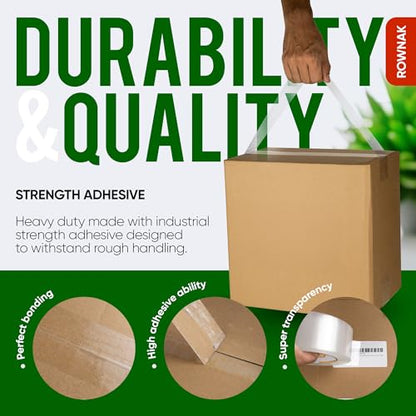 Clear Packing Tape 24 Rolls - Heavy Duty Packaging Tape 2.0mil Thick, 2.0 in. Wide x 60 Yards - Strong Adhesive, Silent, Reliable Package Tape for Home Office Shipping Moving Sealing - size: 24rolls/ 2.0mil/ 60yard