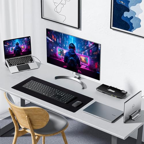 ALOANES Non-Slip Extended Mouse Pad Office&Home Desk Mat Stitched Edge - color: Classic Black, size: 31.5" x 11.9"