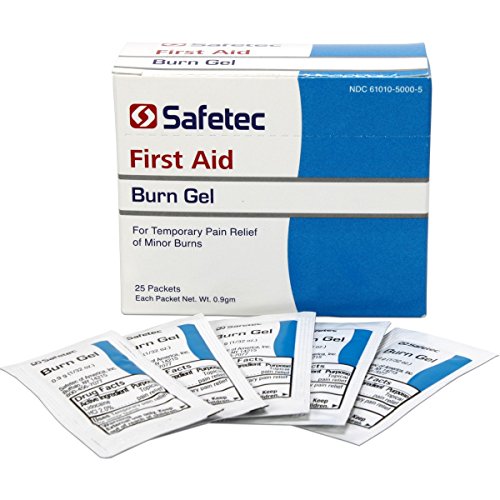 Safetec First Aid Burn Gel, 0.09gm Packets (25 Packets) - size: 0.03 Ounce (Pack of 25)