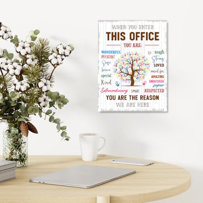 When You Enter This Office Wall Art Framed,Positive Office Wall Decor - color: In This Office2